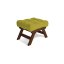ALLEGRO Pouffe - rozmer: 55x47x43 cm, farba futonu: green, farba: walnut (lněný olej)
