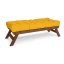 ALLEGRO Bench (lavice z buku) - rozmer: 140x50x43 cm, farba futonu: yellow, farba: walnut (lněný olej)