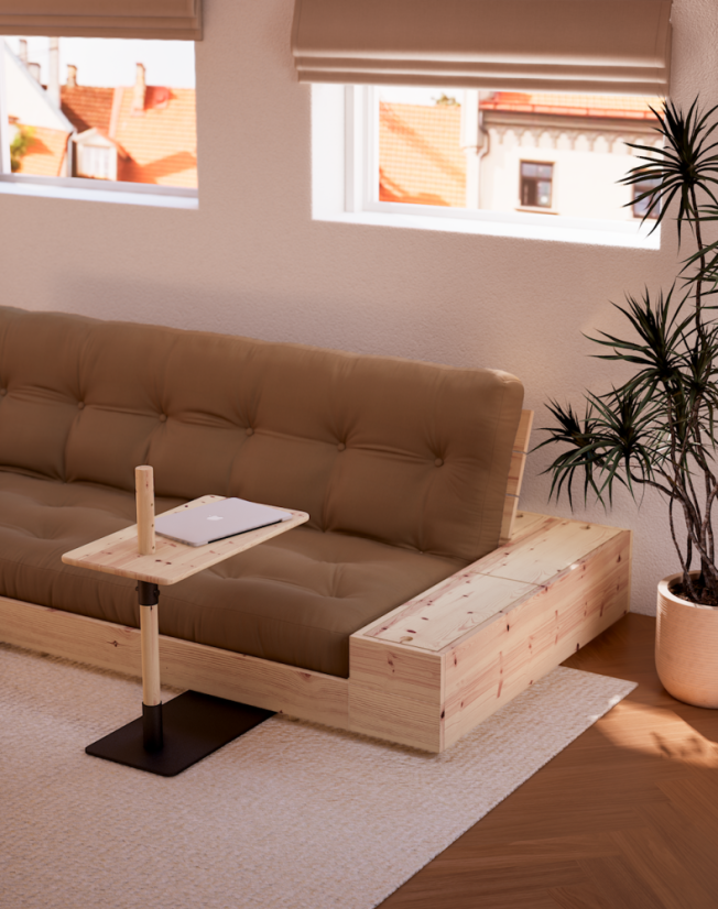 table ADJUST (stolík) - rozmer: 55x30 cm, farba: natural (lak)