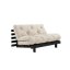 ROOT SOFA natural pine (pohovka z borovice) - Farba: karup black night, rozmer: 140*200 cm, farba futonu: beige 747