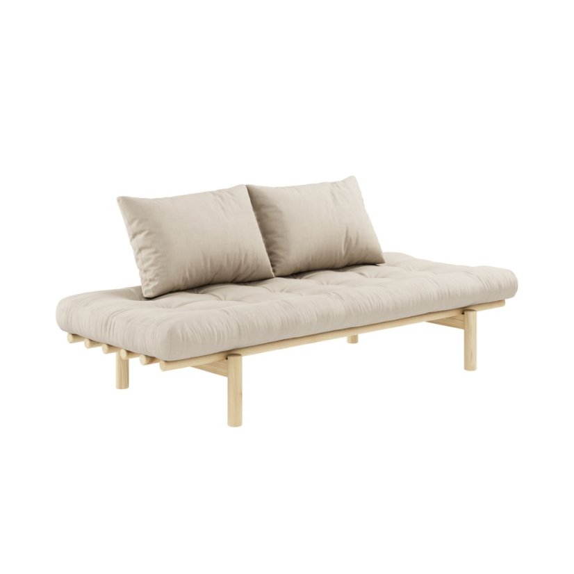 PACE SOFA DAYBED natural pine (pohovka z borovice) - Farba: karup natural, farba futonu: beige 747