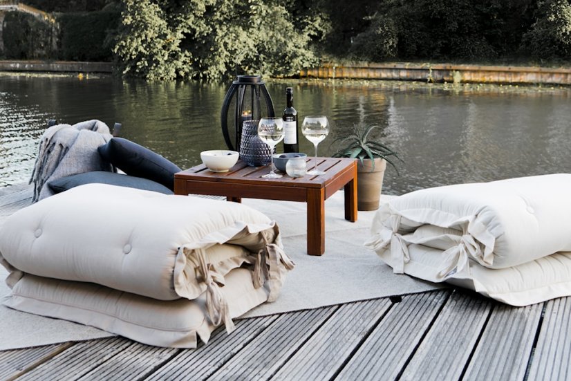 SIT AND SLEEP OUT™ - rozmer: 80x200 cm, farba futonu: white