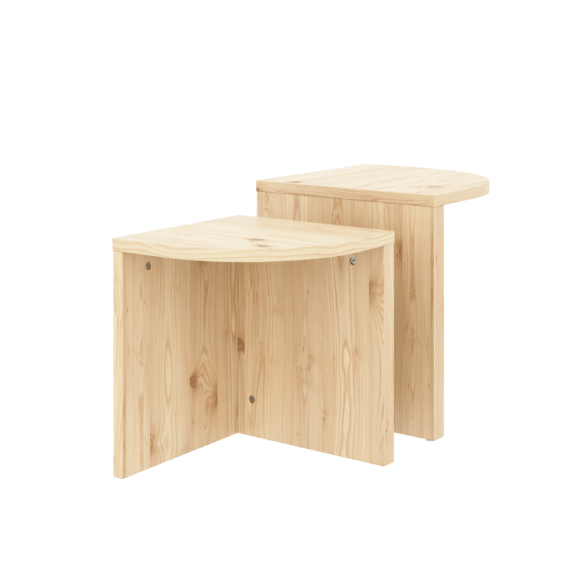 table COMBINE (set stolíků) - farba: karup natural