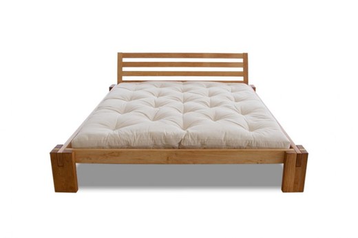 WOOD 03 natural oak bed (posteľ z duba) - Farba: Natural oak, rozmer: 90*200 cm
