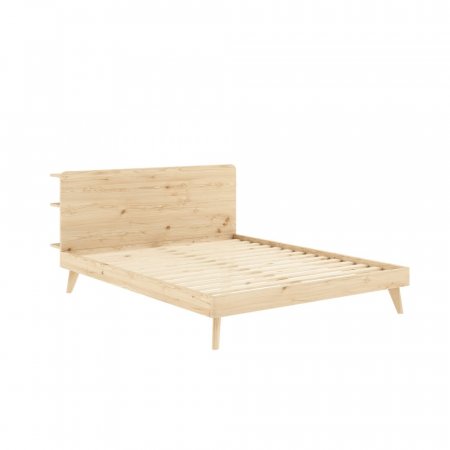 RETREAT BED natural pine (posteľ z borovice) - Farba: karup carob, rozmer: 140*200 cm