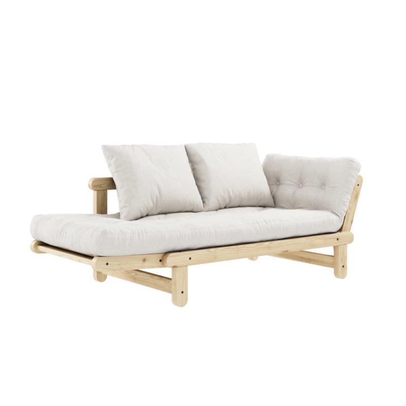 BEAT SOFA natural pine (pohovka z borovice) - Farba: karup natural, farba futonu: wheat beige 758