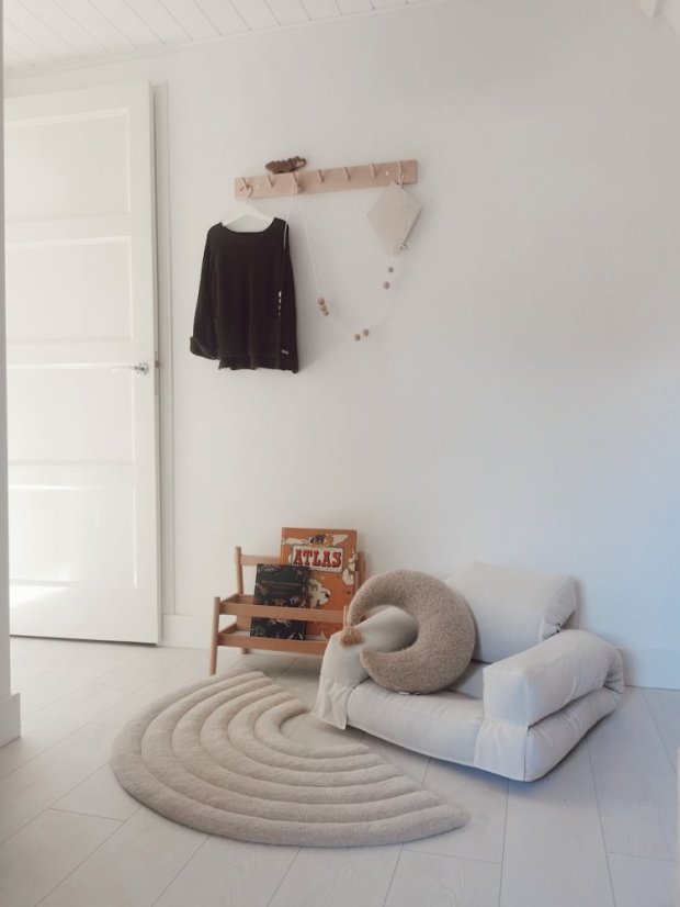 MINI HIPPO - rozmer: 65x70x40 cm, farba futonu: natural