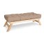 ALLEGRO Bench (lavice z buku) - rozmer: 140x50x43 cm, farba futonu: yellow, farba: neošetřené (bez oleja, bez laku)