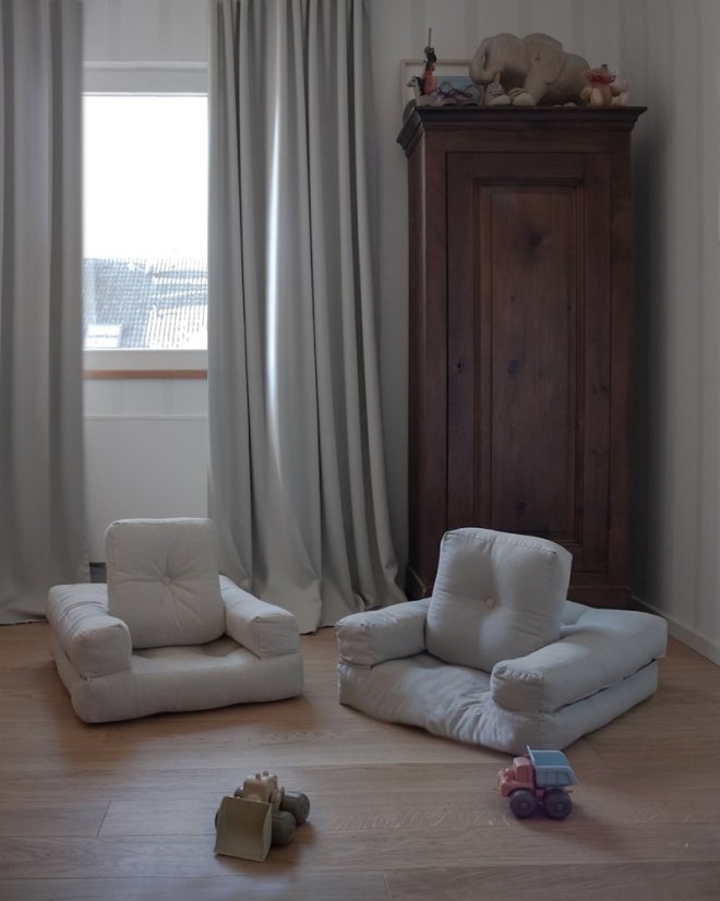 MINI CUBE - rozmer: 60x68x24 cm, farba futonu: natural