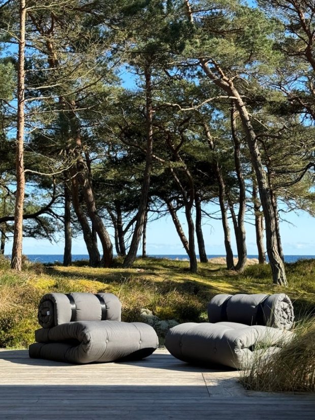 BUCKLE-UP CHAIR OUT™ - rozmer: 140*200 cm, farba futonu: karup out dark grey