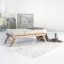 ALLEGRO Bench (lavice z buku) - rozmer: 140x50x43 cm, farba futonu: yellow, farba: neošetřené (bez oleja, bez laku)