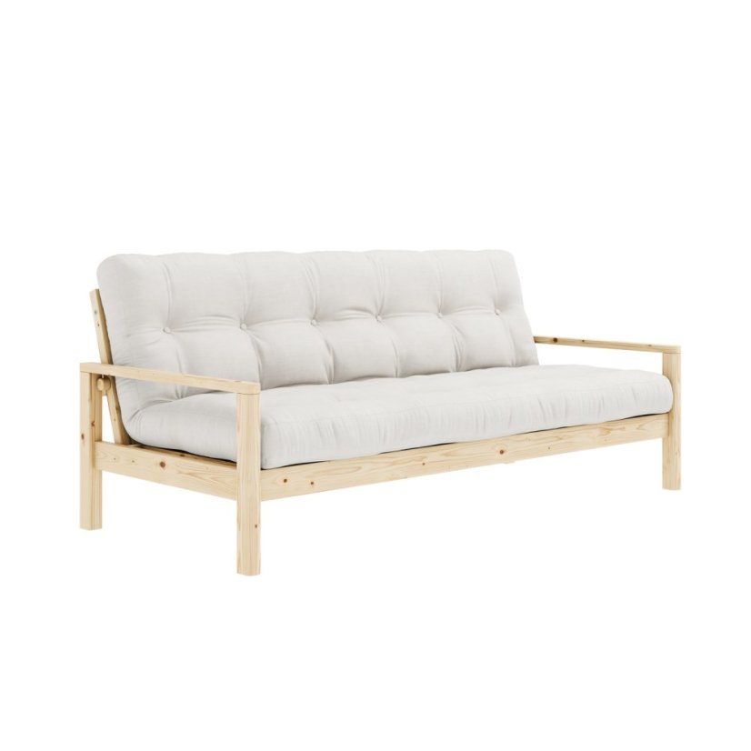 KNOB SOFA natural pine (pohovka z borovice) - Farba: karup natural, farba futonu: ivory 510