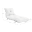 SIT AND SLEEP OUT™ - rozmer: 80x200 cm, farba futonu: white