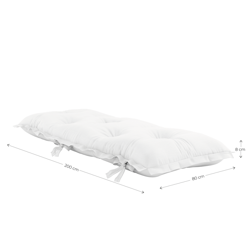 SIT AND SLEEP OUT™ - rozmer: 80x200 cm, farba futonu: white
