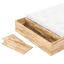 BASEMENT BED natural pine (posteľ z borovice) - rozmer: 226x242x41 cm, farba: natural (lak)