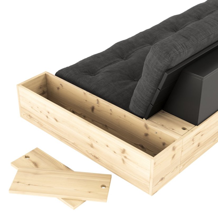 BASE SOFA natural pine (pohovka z borovice) - farba futonu: natural 701, farba: karup natural