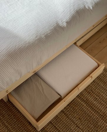 KANSO BED natural pine (posteľ z borovice) - Farba: karup natural, rozmer: 180*200 cm