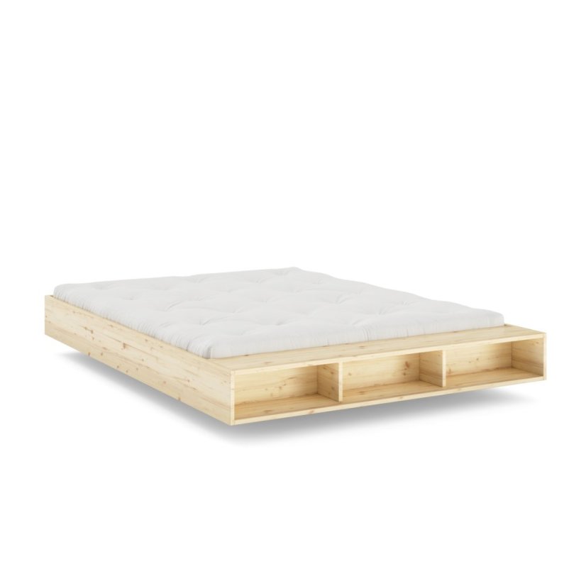 MERGE BED natural pine (posteľ z borovice) - Farba: karup natural, rozmer: 140*200 cm