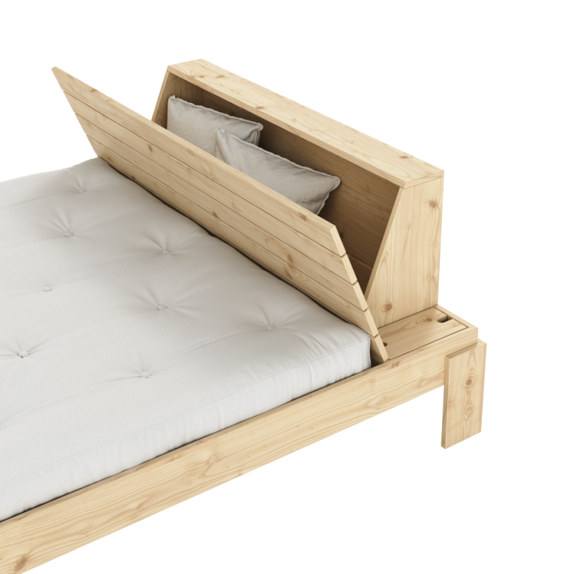 LAYERS BED HEADBOARD natural pine (posteľ z borovice) - rozmer: 160*200 cm, farba: karup natural