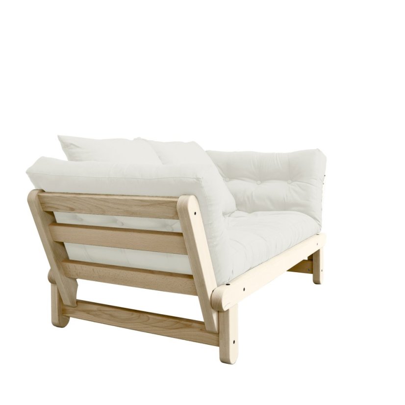 BEAT SOFA natural pine (pohovka z borovice) - Farba: karup natural, farba futonu: wheat beige 758