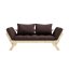 BEBOP SOFA natural pine (pohovka z borovice) - Farba: karup natural, farba futonu: brown 715