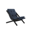 deckchair BOOGIE - lehátko (skladacie) - rozmer: 65x88x75 cm, farba futonu: navy, farba: black (lak)