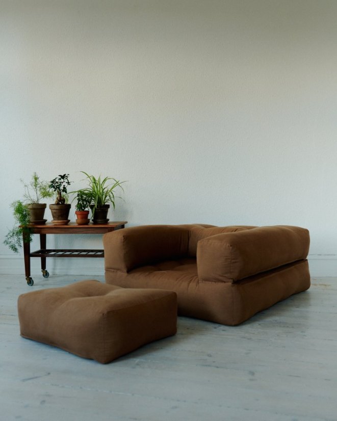 sofa CUBE (futónová pohovka) - rozmer: 90*190 cm, farba futonu: natural 701