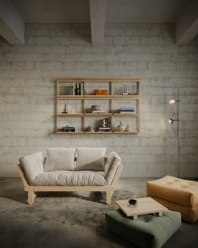 GROOVE SHELVING (nástenné police) - Farba: karup natural, rozmer: 127*25,5*66 cm