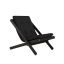 deckchair BOOGIE - lehátko (skladacie) - rozmer: 65x88x75 cm, farba futonu: dark grey, farba: black (lak)