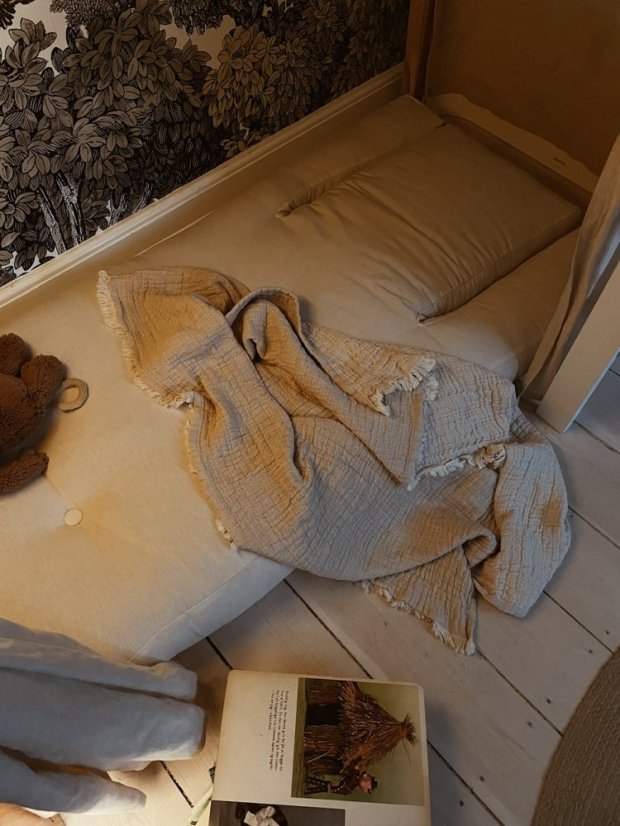 MINI HIPPO - rozmer: 65x70x40 cm, farba futonu: natural