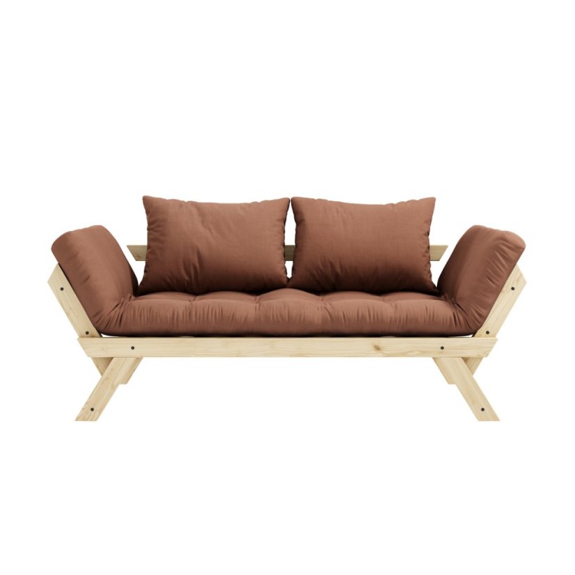 BEBOP SOFA natural pine (pohovka z borovice) - Farba: karup natural, farba futonu: clay brown 759
