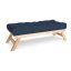 ALLEGRO Bench (lavice z buku) - rozmer: 140x50x43 cm, farba futonu: blue, farba: natural (lněný olej)