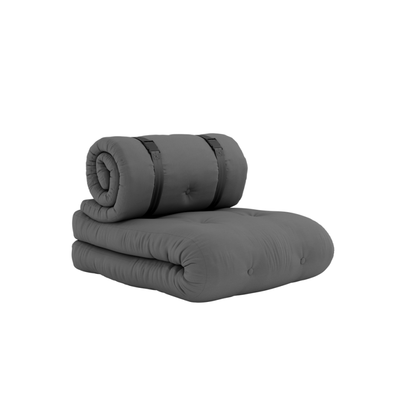 BUCKLE-UP CHAIR OUT™ - rozmer: 70*200 cm, farba futonu: karup out dark grey