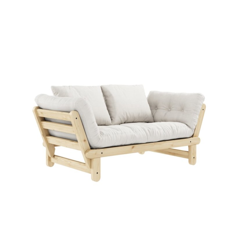 BEAT SOFA natural pine (pohovka z borovice) - Farba: karup natural, farba futonu: wheat beige 758