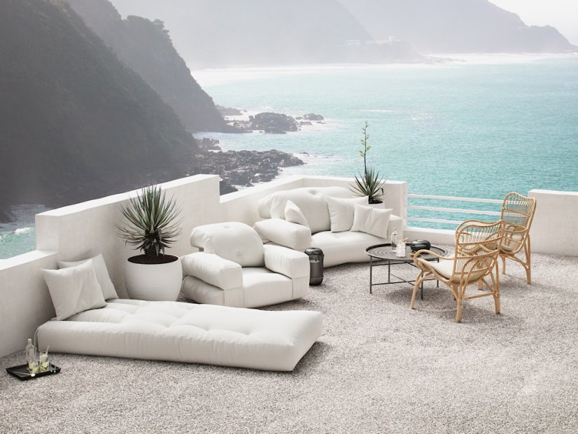 HIPPO CHAIR OUT™ - rozmer: 90x200 cm, farba futonu: white