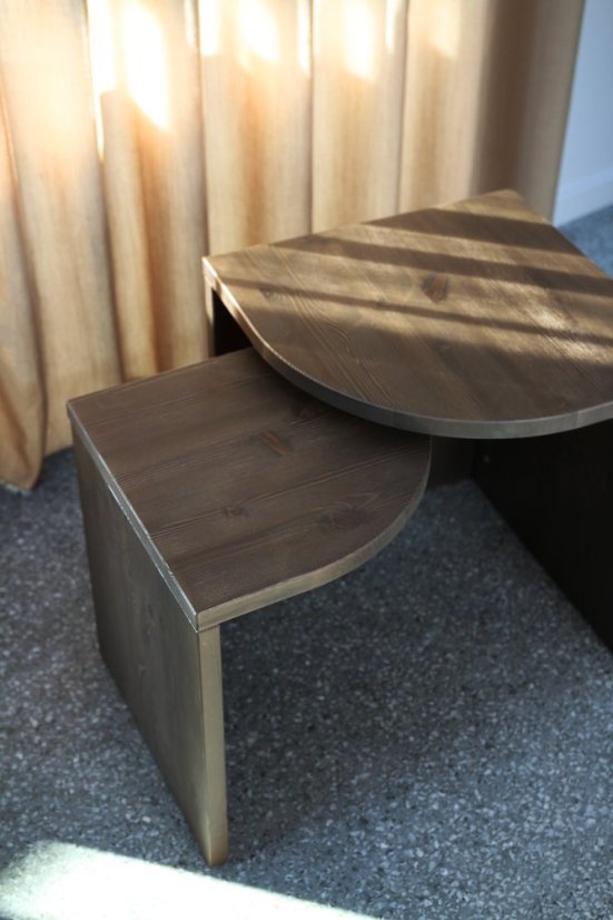 table COMBINE (set stolíků) - farba: karup natural