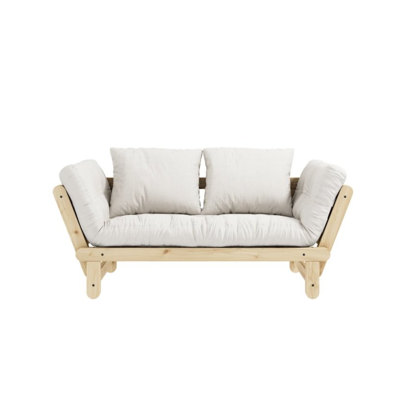BEAT SOFA natural pine (pohovka z borovice) - Farba: karup natural, farba futonu: wheat beige 758