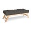 ALLEGRO Bench (lavice z buku) - rozmer: 140x50x43 cm, farba futonu: gray, farba: neošetřené (bez oleja, bez laku)