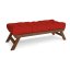 ALLEGRO Bench (lavice z buku) - rozmer: 140x50x43 cm, farba futonu: red, farba: walnut (lněný olej)