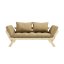 BEBOP SOFA natural pine (pohovka z borovice) - Farba: karup natural, farba futonu: wheat beige 758