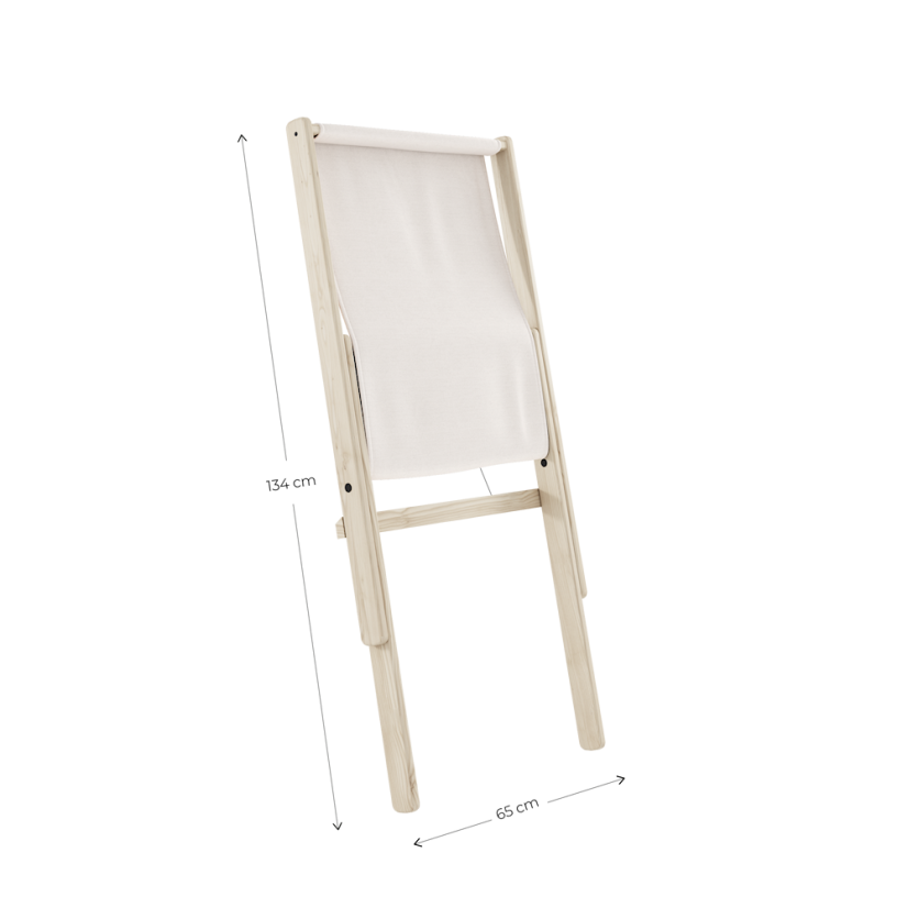 deckchair BOOGIE OUTDOOR - lehátko vonkajšie (skladacie) - rozmer: 65x88x75 cm, farba futonu: white, farba: olej (pre exteriér)