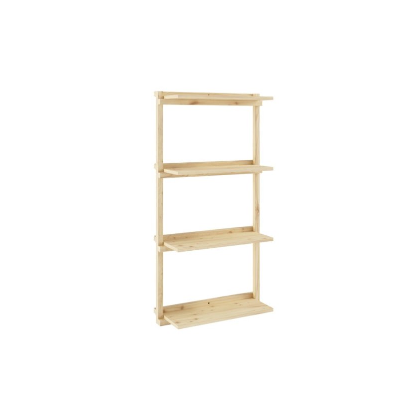 GROOVE SHELVING (nástenné police) - Farba: karup natural, rozmer: 127*25,5*66 cm