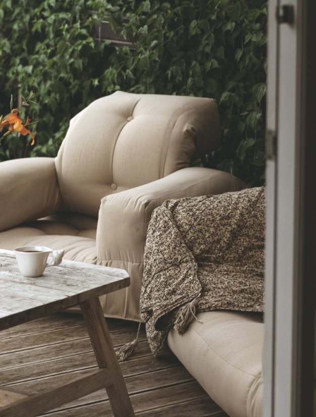 HIPPO CHAIR OUT™ - rozmer: 90x200 cm, farba futonu: white