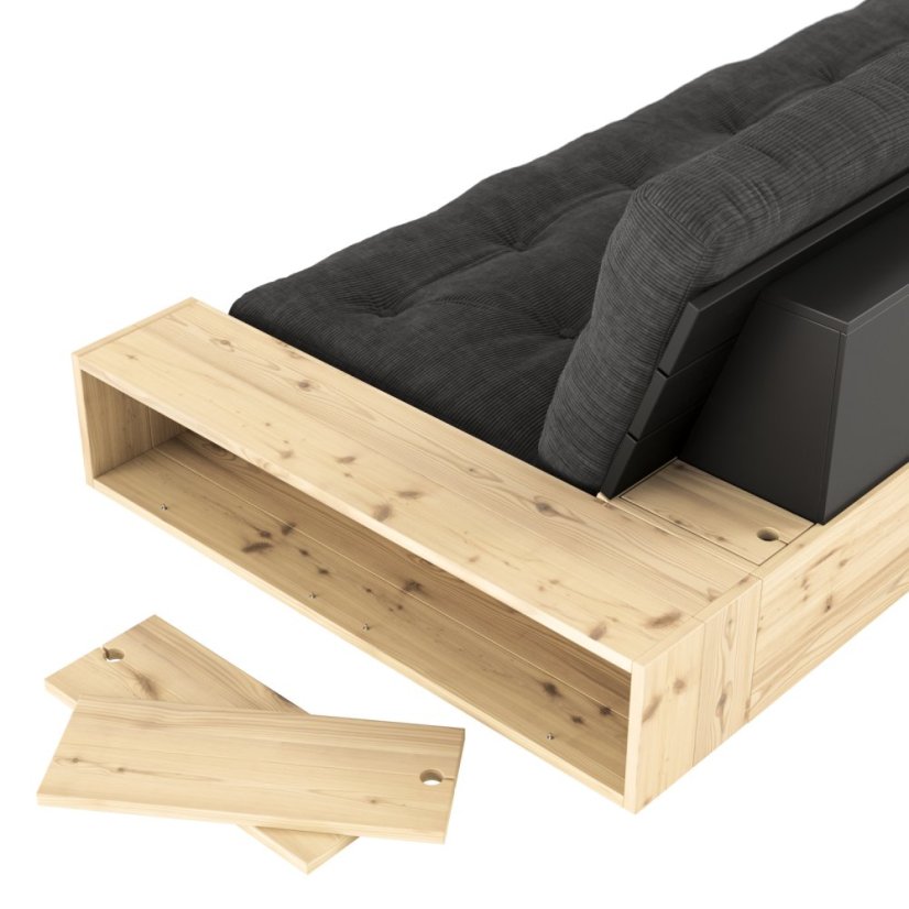 BASE SOFA natural pine (pohovka z borovice) - farba futonu: natural 701, farba: karup natural