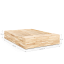 BASEMENT BED natural pine (posteľ z borovice) - rozmer: 226x242x41 cm, farba: natural (lak)