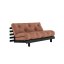 ROOT SOFA natural pine (pohovka z borovice) - Farba: karup black night, rozmer: 160*200 cm, farba futonu: clay brown 759