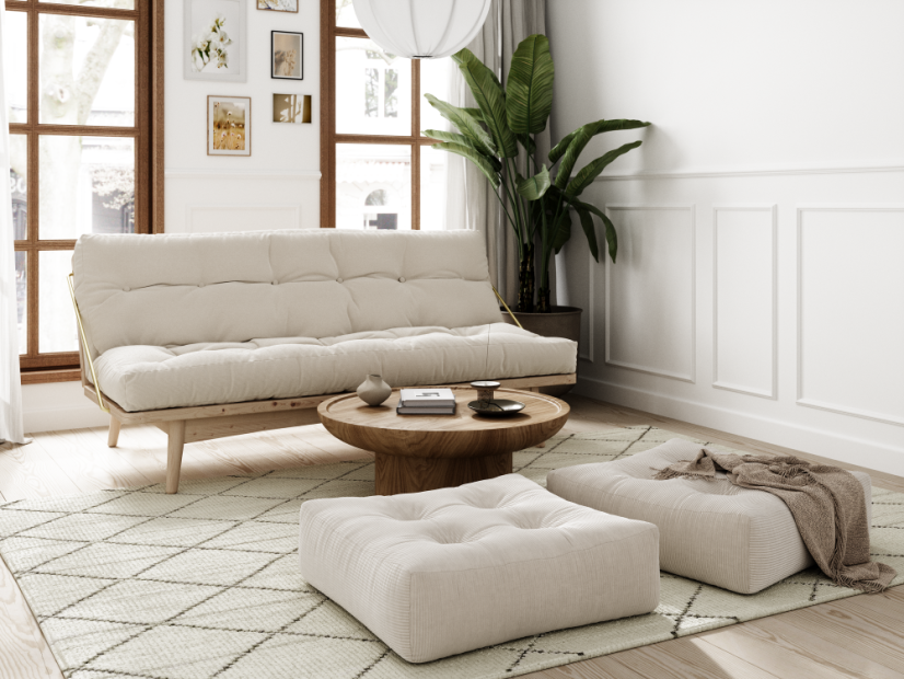 sofa MORE POUF (futónové kreslo) - rozmer: 70*70 cm, farba futonu: natural 701