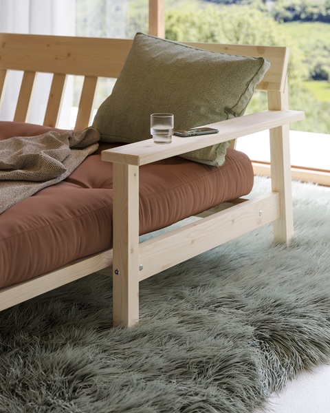 UNWIND SOFA natural pine (pohovka z borovice) - Farba: karup natural, farba futonu: natural 701