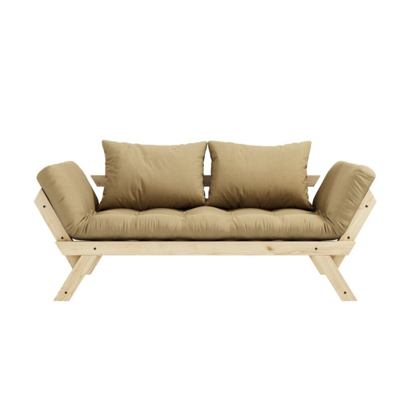 BEBOP SOFA natural pine (pohovka z borovice) - Farba: karup natural, farba futonu: wheat beige 758