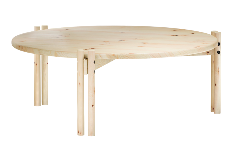table STICKS TABLE LOW (stolík) - rozmer: 80x32 cm, farba: natural (lak)